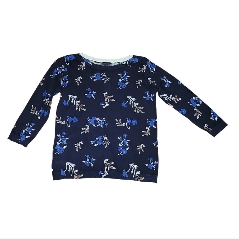 Ann Taylor 3/4 sleeve floral top